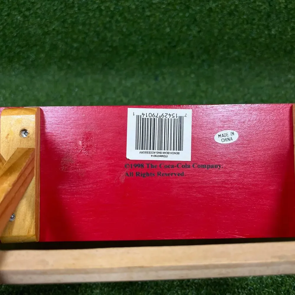 Vintage 1998 Coca-Cola Miniature Wooden Display Bench
